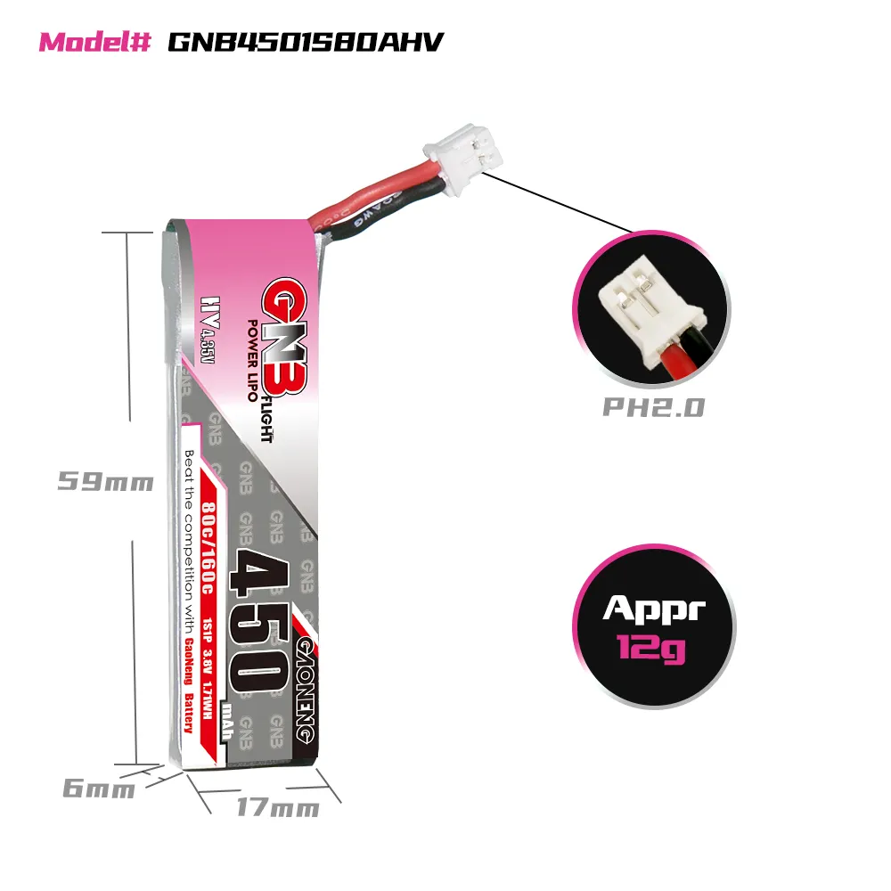 GAONENG GNB 1S 450mAh 80C/160C - Drone Battery Li-Ion recensione e prezzo